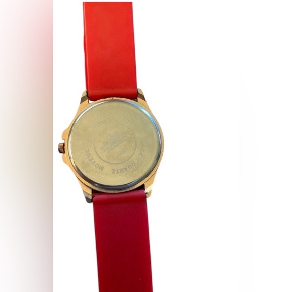 Women’s Geneva Quartz and stainless steel watch with Red jelly Band - Picture 2 of 6